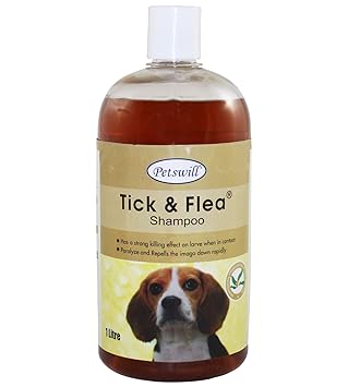 Petswill Xllent Tick and Flea Shampoo, 1 Ltr