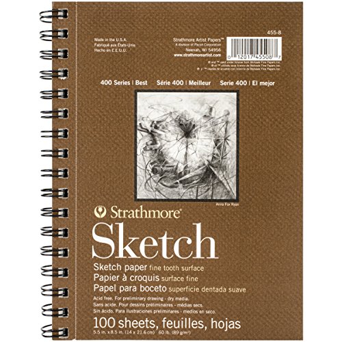 Strathmore Sketch Spiral Paper Pad 5.5"X8.5"-100 Sheets -455800