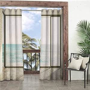 ScottDecor - Cortina de ventana 100% opaca para pérgola, porche o