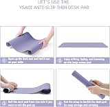 YSAGi Non-Slip Desk Pad 60 x 35 cm Lavender Waterproof PVC Leather Large Mouse view 6