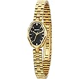 BERNY Gold Watches for Women Dainty Ladies Quartz Watch Vintage Copper Mirrors Shape Japanese Quartz Movement 3ATM Waterproof Fashion Female Wrist Watch Luxury Birthday Gifts