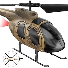 VATOS Remote Control Helicopter for Kids, Camouflage RC Helicopter, 2.4GHz Radio Controlled Helicopter with Gyro 3 Channel In