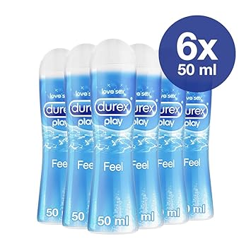 Gleitgel wasserbasiert für gefühlsechtes Empfinden Durex Play Feel 6x 50ml in praktischer Dosierflasche