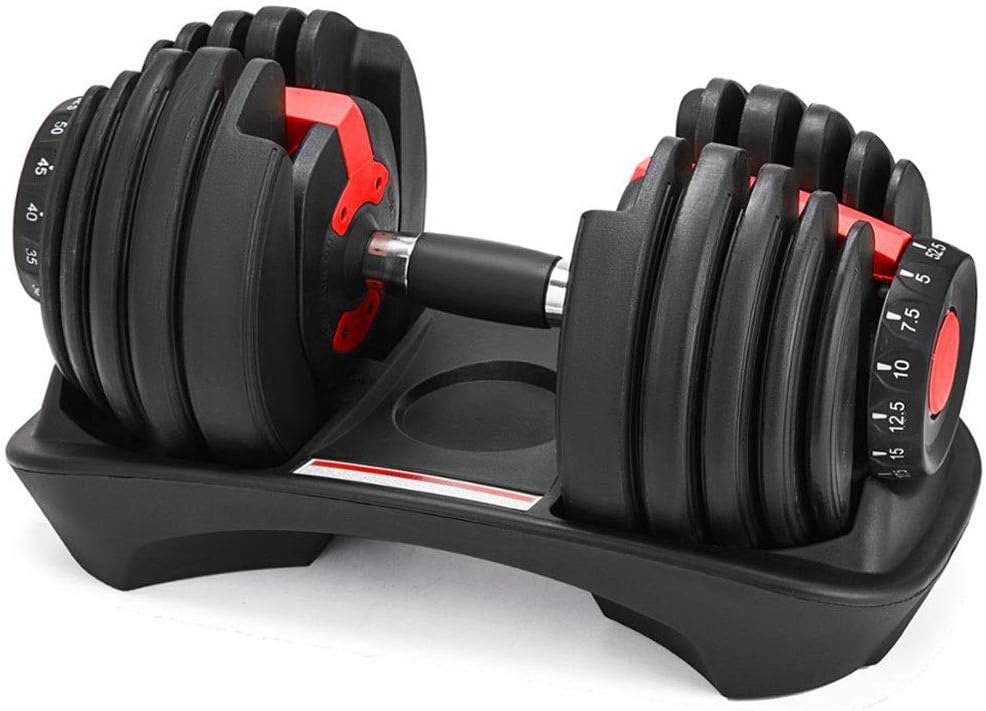 Ownlife Weight Adjustable Dumbbell 5-52.5lbs Fitness Workouts Dumbbells Tone Strength Muscle Body Training