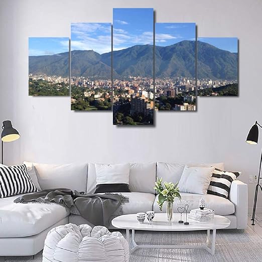 Impresiones Sobre Lienzo Avila Caracas Montana Pintura 5 Piezas
