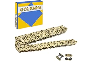 GOLKNHA Gold 428 X-Ring Motorcycle Chain 112 Links OEM#40530-K28-911 92057-1099 27600-20911-112