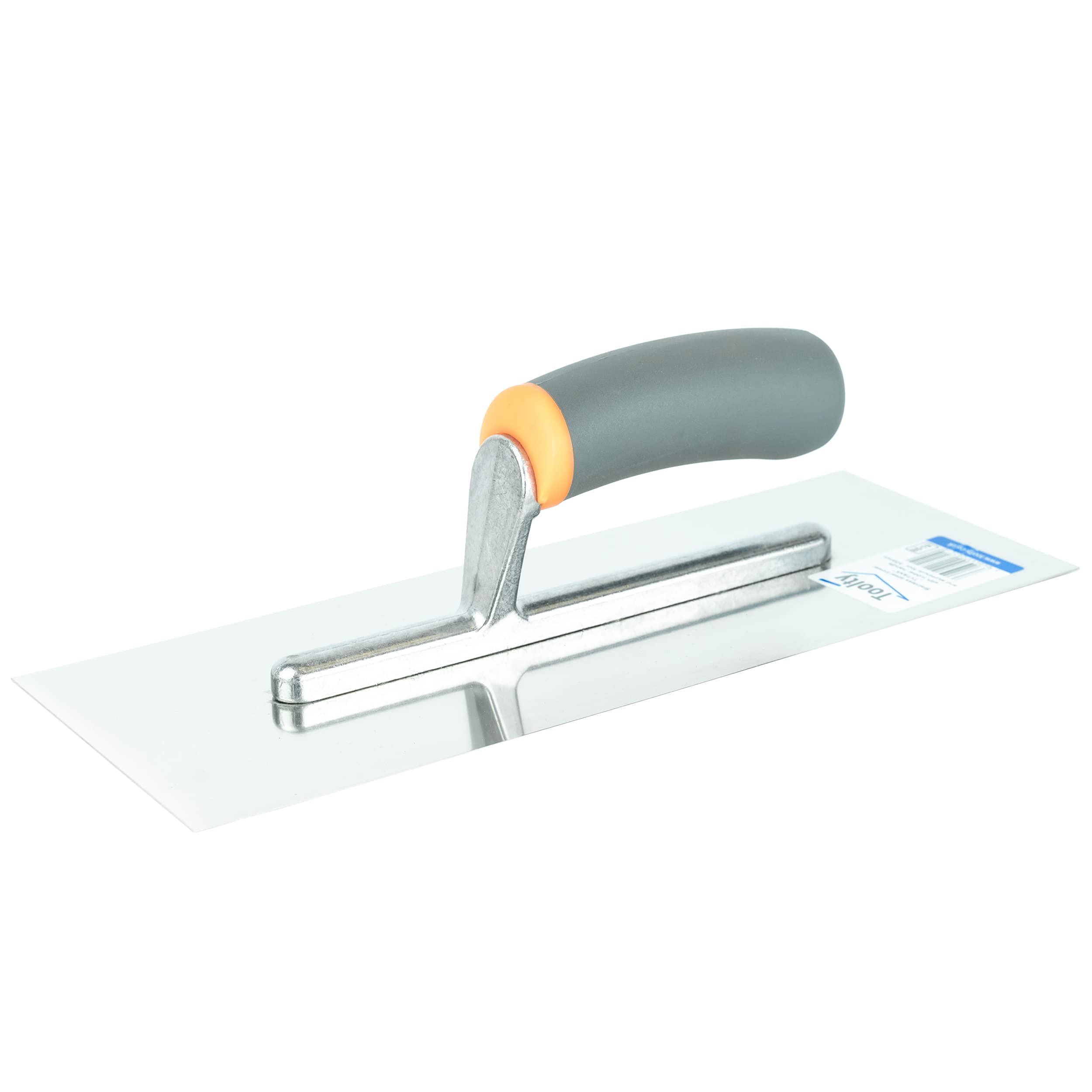 Toolty Stainless Steel Finishing Trowel - 320mm - Rubber Handle - for Brickwork and Plastering - DIY- TLTY-8019