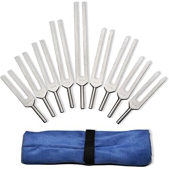 Solfeggio Tuning Forks Set for Healing – 9 Chakra Frequencies 174Hz to 963Hz | Precision-Machined Aluminum Alloy | Made in US