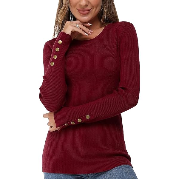 Pull Femme Col Rond Manches Longues - Léger Et Surdimensionné Pour L'automne-hiver, Haut élégant Et Confortable