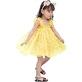 AGQT Baby Girls Tulle Tutu Dress Birthday Party Tulle Babydoll Dresses Size 9M-4T