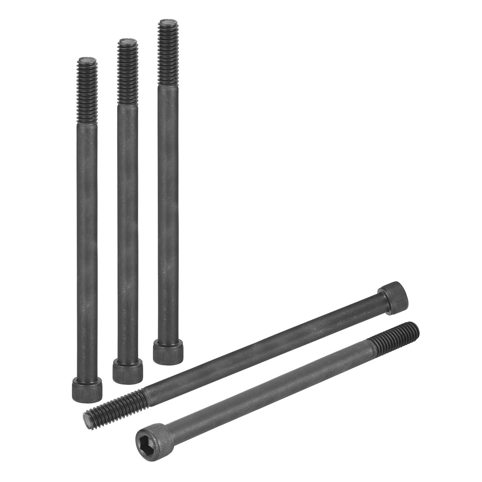 DTGN 5/16"-18x5" Socket Head Cap Screws Bolts - 5Pack - Good for Road Bicycle, Mountain Bike, Auto, Motorcycle - Carbon Steel Hex Head Metric Screws, Black