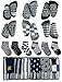 Tiny Captain Toddler Boys Grip Socks - Baby Toddler Newborn Kids Boys Non Slip/Anti Skid (Black, White, Grey - 6 Pairs, 1-3 Year Old)