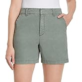 Gloria Vanderbilt Women High Rise Cotton Chino Shorts