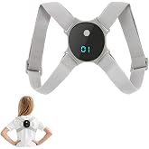 Yunstore PeakPostura Smart Posture Trainer (Gray) | Back Straightener Posture Corrector with Smart Sensor Vibration Reminder for Kids Adults
