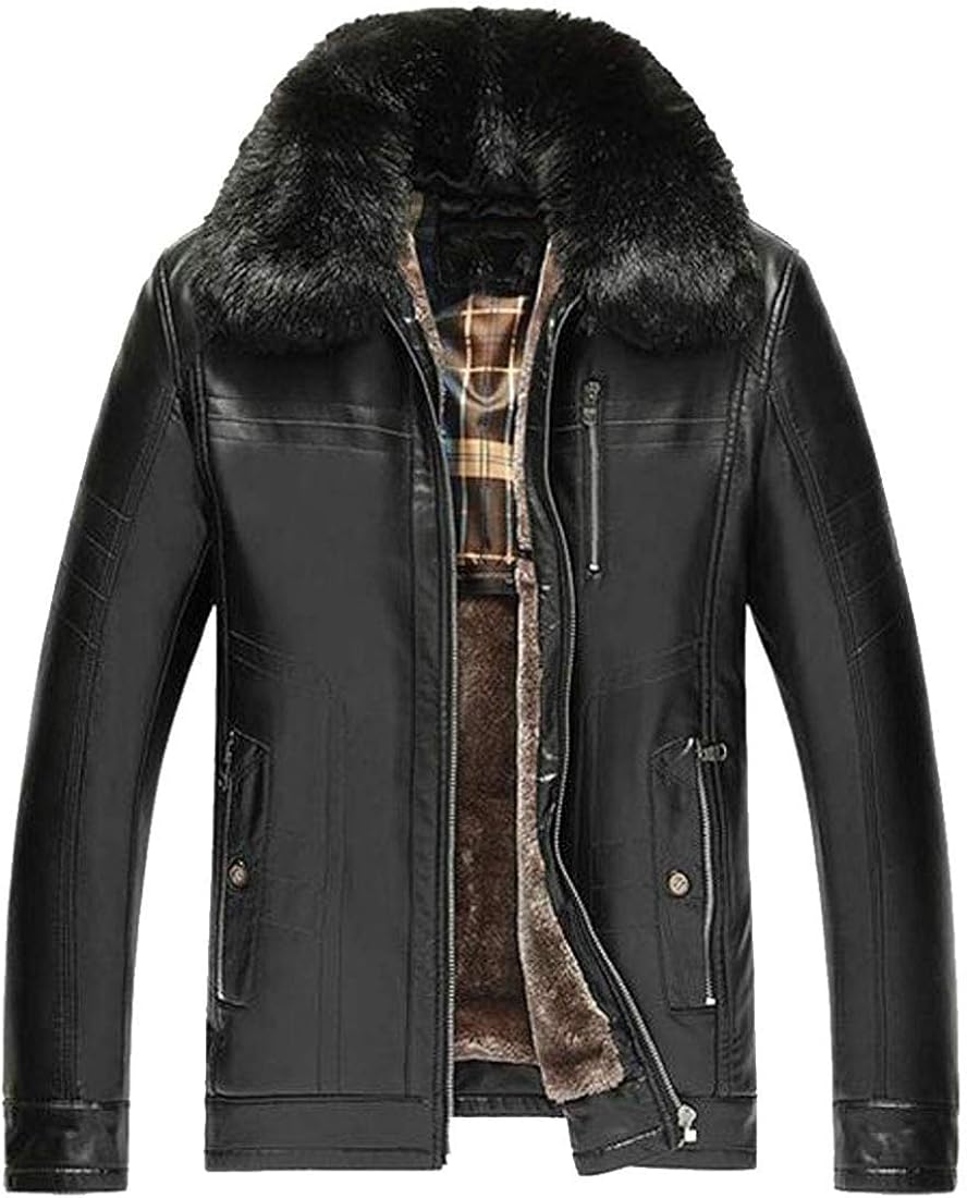 lined faux leather jacket