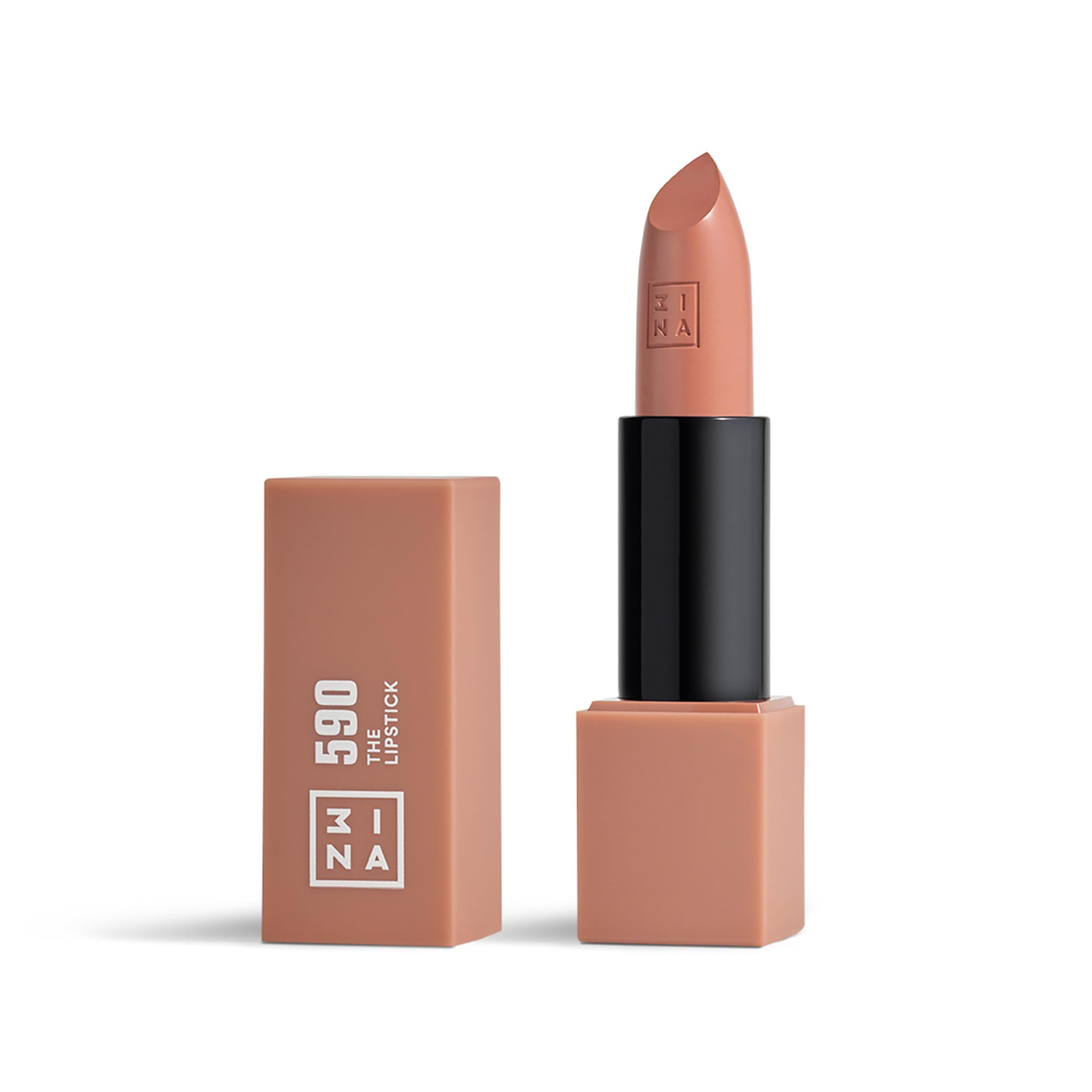 3INA MAKEUP - The Lipstick 590- Light Nude Lipstick with Vitamin E & Shea Butter - Long Lasting Matte Creamy Lip Colour