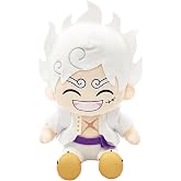 Great Eastern Entertainment One Piece - Luffy (Gear 5) Laughing Sitting Pose Plush 12"