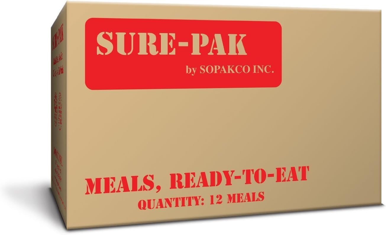 Sopakco Sure Pak MRE Case (12 meals) 2017 Pack Date