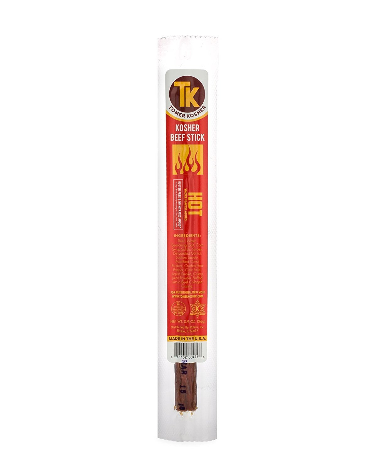 Tomer Kosher Beef Sticks, 100 USA Beef, MSG, Gluten, And Soy Free, No