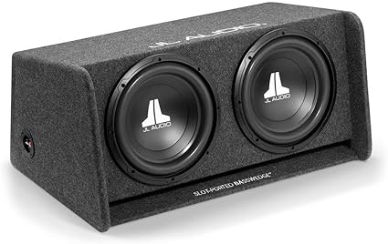 Amazon Com Jl Audio Cp210 W0v3 Dual 10 10w0v3 4 Loaded Ported Enclosure With Gray Carpet Finish Car Electronics
