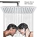 Showerheads For the Bathroom 12 Inch Stainless Steel Square Adjustable Fixed Rainfall Shower Head High Pressure with Chrome Finish,For the Best Relaxation and Spa