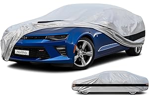 Holthly 10 Layer Coupe Car Cover Waterproof All Weather for Automobiles,100% Waterproof Outdoor Car Covers Rain Snow UV Dust Protection. Custom Fit for Ford Mustang,Chevy Camaro,Porsche 911,etc