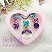 IDOXE Little Girls Fish Necklace Kids Rings Jewelry Set in Box Party Favors Gift