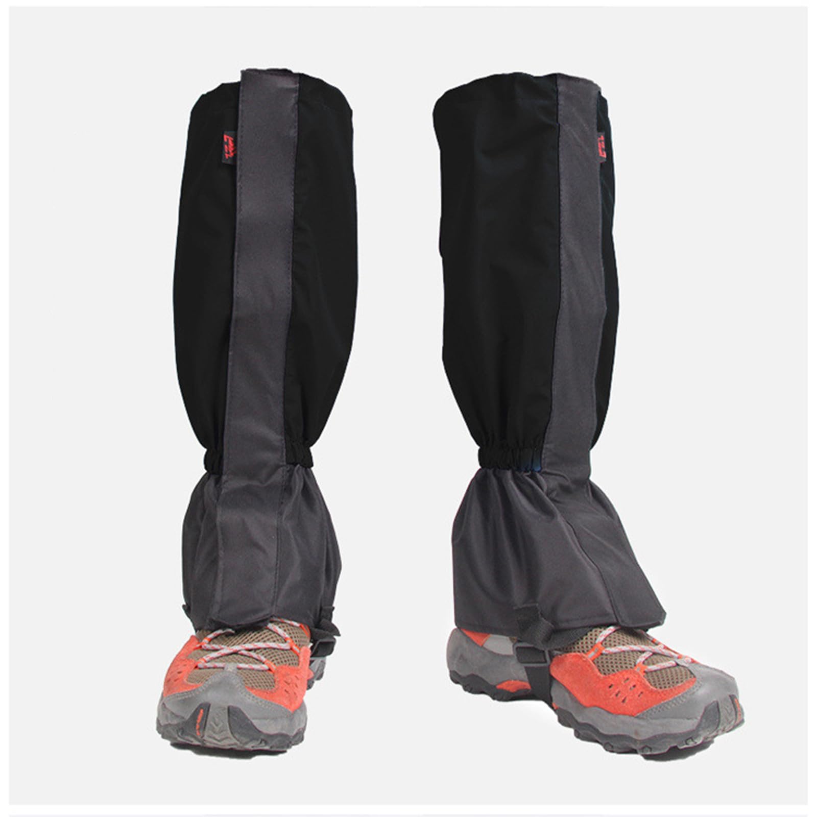 YiYFiT Waterproof Outdoor Activity Leg Gaiters,Black Hiking Gaiters Adjustable Snow Gaiters Lightweight Windproof Leg Cover Protect for Men and Women for Hiking Hunting Climbing(size: 45x52cm)