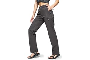 MIER Women's Quick Dry Cargo Pants Lightweight Tactical Hiking Pants with 6 Pockets, Stretchy and Water-Resistant