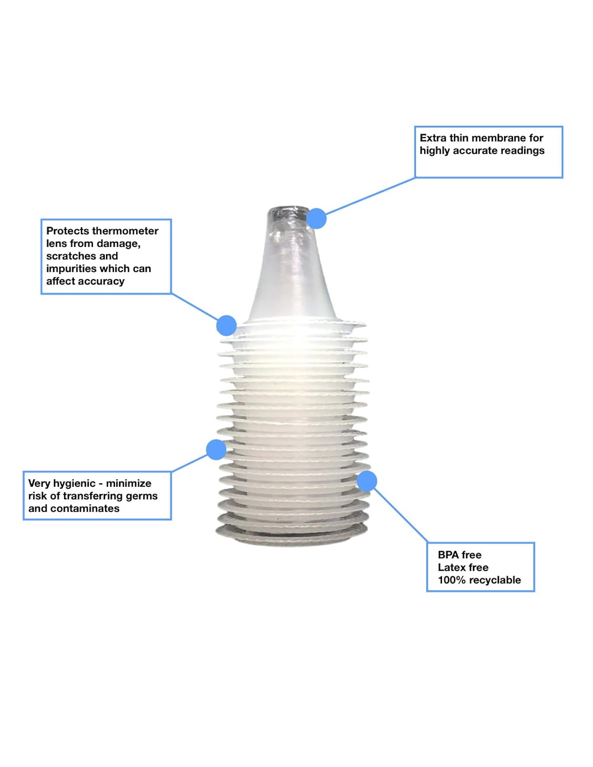 100 Ear Thermometer Probe Covers for All Braun ThermoScan Models and Other Digital Thermometers: Industrial & Scientific