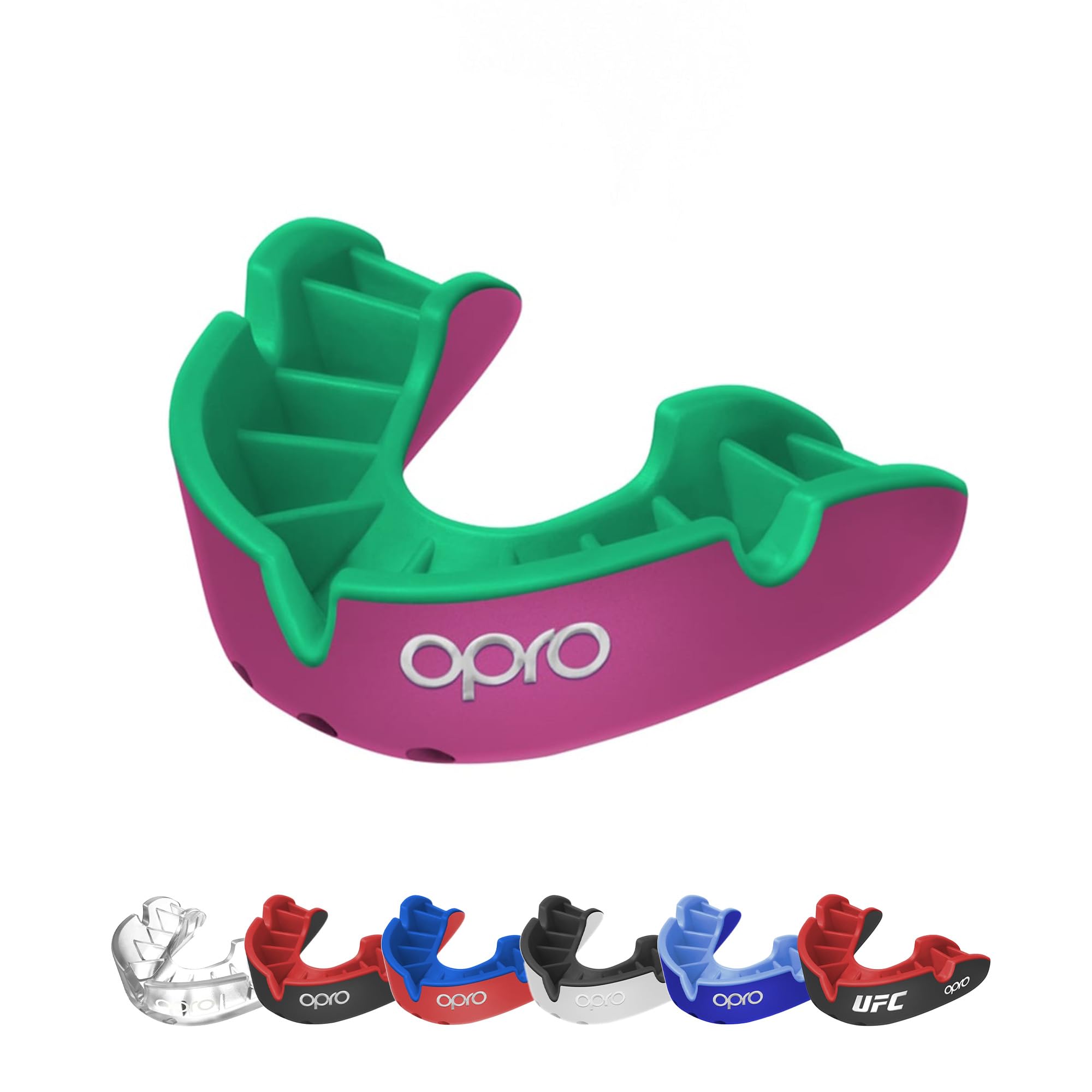 OPRO Silver Level Mouthguard Essential Fit – Gum Shield Adult and Kids – OPRO Mouth Guard Boxing and MMA, Easy Self-Fit Gum Shield Rugby and Hockey – Superior Protection with Dental Warranty