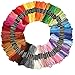 LAOZHOU Cross Stitch Floss 50/100 Skeins Premium Rainbow Color Embroidery Floss Sewing Threads (100 Skeins)