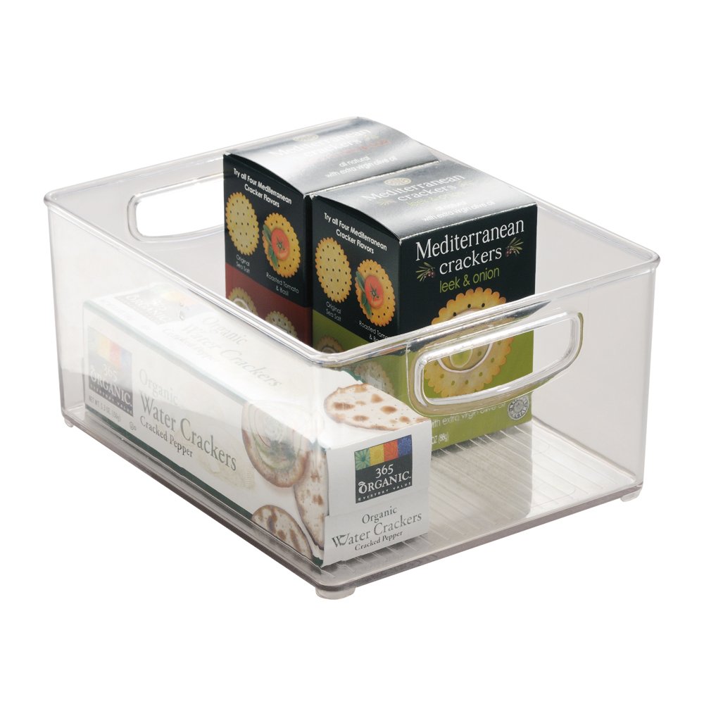 iDesign Stackable Storage Box with Handles, Large and Deep Plastic