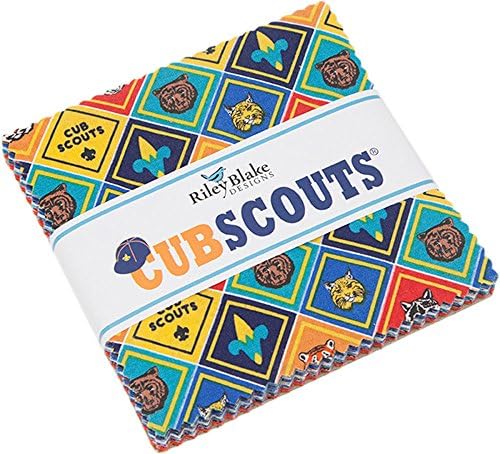 Cub Scouts 5" Stacker 42 5-inch Squares Charm Pack Riley Blake Designs 5-7200-42