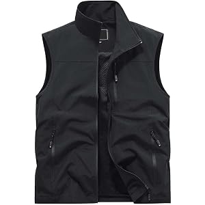 Men'S Lightweight Zip Up Sleeveless Vest Quick Dry Outdoor Jacket With Pockets Hiking Fishing Tactical Windbreaker Outerwear