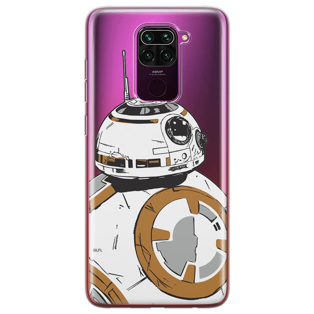 ERT GROUP mobile phone case for Xiaomi REDMI NOTE 9 original and officially Licensed Star Wars pattern BB 8 009 optimally adapted to the shape of the mobile phone, partially transparent