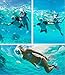 SEGMART Full Face Snorkel Mask with 180° Field of View for Surface Snorkeling (anti-leak) (Blue,S/M)