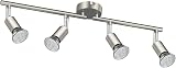 Defurhome Rotatable LED Ceiling Light 4x4W GU10 Warm White Matte Nickel view 2