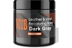 NIUB Leather Recoloring Balm, Leather Color Restorer, Leather Scratch Repair, Leather Couch Color Restorer, Leather Scratch Remover,Leather Paint for Furniture,Leather Restorer for Couches(Dark Gray)