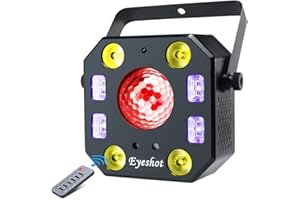 Eyeshot 5 in 1 Stage & Disco Light with Magic Ball, Led Par Light Pattern, Strobe & UV Effect, Remote & DMX Control for Stage, DJ, Wedding & Church Parties