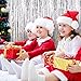 3 Pack Metallic Tinsel Curtains, 3.28 x 8.2Ft Foil Fringe Shimmer Curtain Door Window Decoration for Birthday Wedding Party (Silver)