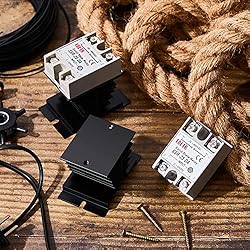 2 Pcs Solid State Relay SSR-25DA with 2 Pcs Heat
