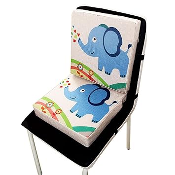 Kinder Sitzerhohung Verstellbar Zerlegbar Tragbar Niedlichen Tierdruck Flachs Baby Sitzkissen Mit Memory Foam Fur Esszimmerstuhl Yves25tate Amazon De Baby