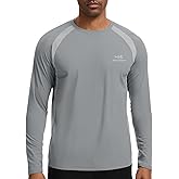 BASSDASH Men's UPF 50+ Wrinkle-Free Fishing Shirt Long Sleeve Casual Tee with Breathable Mesh for Hiking Running SR01M
