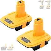 Tulepowceeng 2 Pack DM18D Battery Adapter Compatible with Dewalt 18v Tools | Convert Compatible with Dewalt 20v or Compatible with Mil-waukee 18v Li-ion Battery to Work with 18 volt Power Tools