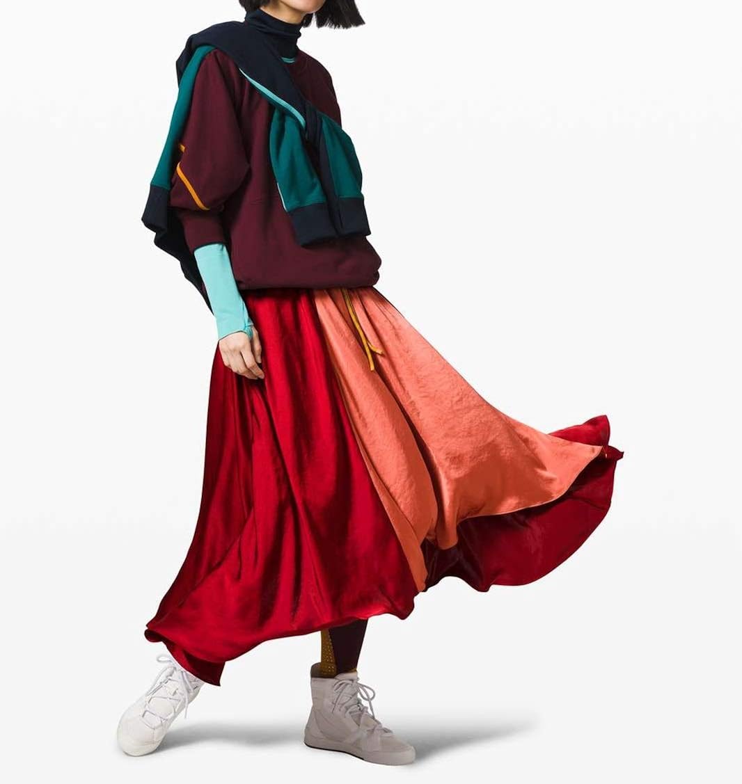 LULULEMON X ROKSANDA Face Forward Skirt (True Navy/Emerald/Frost) …, Large at  Women’s Clothing store