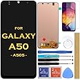HLTECH Screen Replacement LCD Display Touch Digitizer Assembly for Samsung Galaxy A50 2019 A505 SM-A505F A505FN A505W A505U A505U1 6.4" (Black)