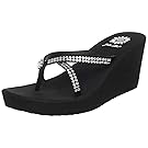 Yellow Box Women's Gateway Wedge Flip Flop, Black, 10 M US