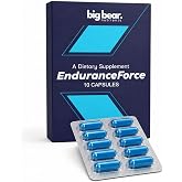 Big Bear. Nutrients Physical Support Testosterone Booster &ndash; Extra Strength Formula to Support Energy, Strength, Stamina, Blood Flow &amp; Daily Performance &ndash; 10 Capsules