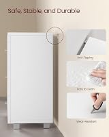 VASAGLE Vanity Unit 3 Drawers 2 Compartments 30 x 70 x 64 cm Cloud White view 7